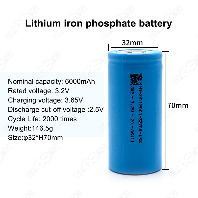 Unis Brand New 3.2V 6Ah 32700 Lithium Iron Phosphate Battery Cell 6000Mah 3.2V Lifepo4 Battery