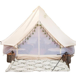 Hire Outdoor Canvas Waterproof Bell Tent With Mosquito Net