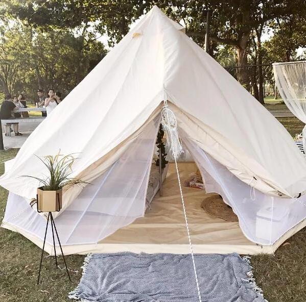 Hire Outdoor Canvas Waterproof Bell Tent With Mosquito Net