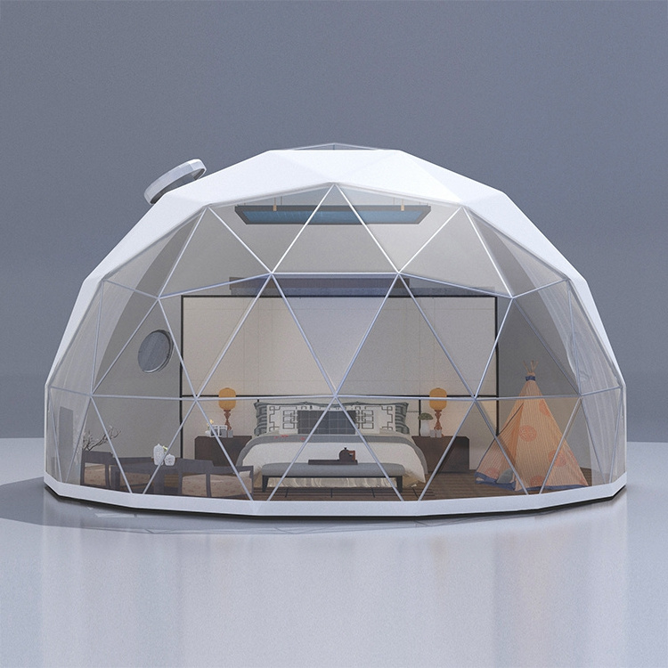 Outdoor waterproof high quality glamping camping canvas geodesic geo igloo dome tent for sale