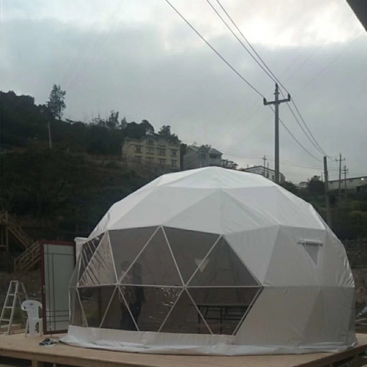 High quality plastic camping tiny home prefab geodisic igloo 6m dome house for sale