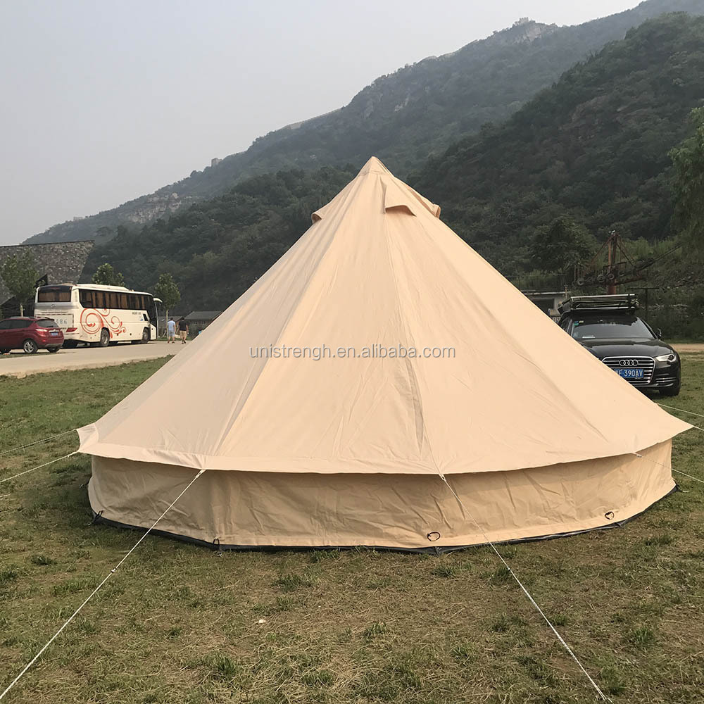 Summer Holiday Bell Tent Round Floor Outdoor Glamping Bell Tent