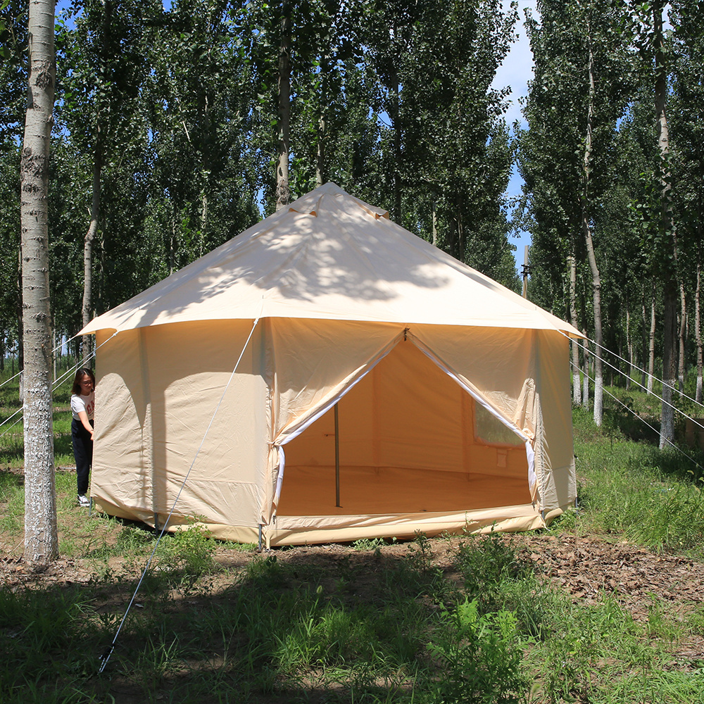 Portable Glamping Family Camping Tent 4 Seasons Waterproof Mongolian Yurt