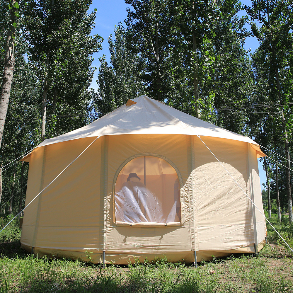 Portable Glamping Family Camping Tent 4 Seasons Waterproof Mongolian Yurt