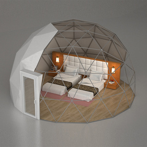 Outdoor waterproof high quality glamping camping canvas geodesic geo igloo dome tent for sale