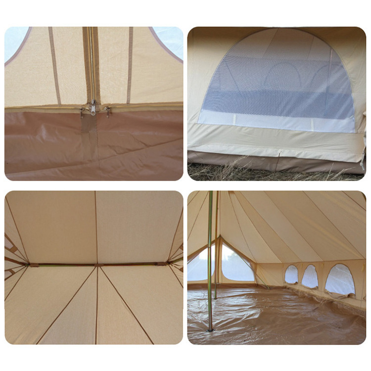 African safari-style tent 100% cotton canvas Luxury Bell tent Emperor tent for summer