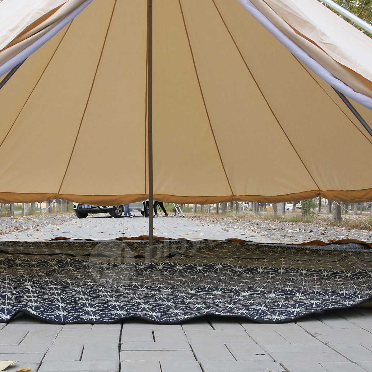 Floor mat of bell tent high quality accessories 3m-7m half moon for camping outdoors