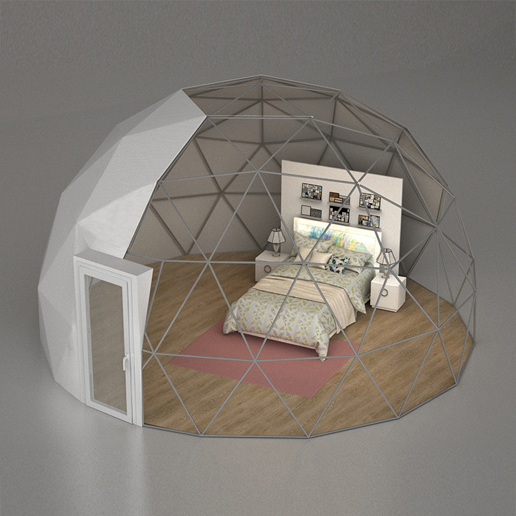 Outdoor waterproof high quality glamping camping canvas geodesic geo igloo dome tent for sale