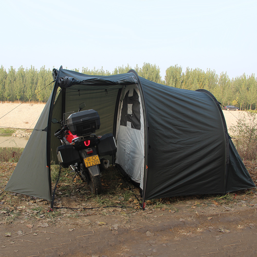 Outdoor inflatable waterproof bike cover shelter trailer camper motorcycle tent