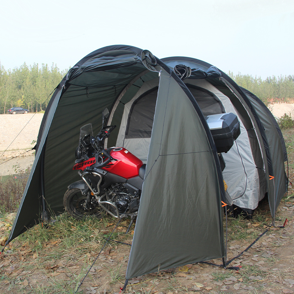 Outdoor inflatable waterproof bike cover shelter trailer camper motorcycle tent