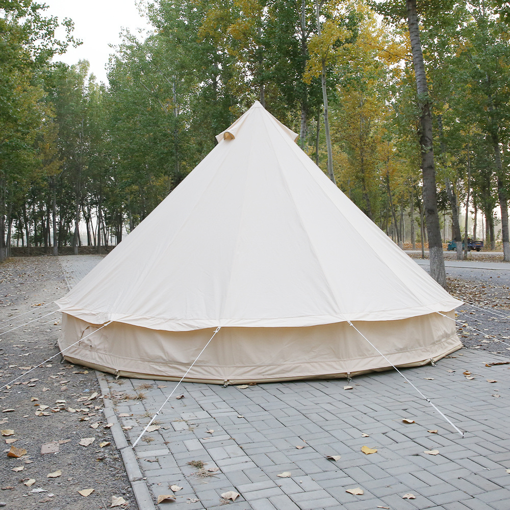 Waterproof Outdoor Camping Cotton Canvas 3m 4m 5m 6m 7m Teepee Yurt Glamping Bell Tent