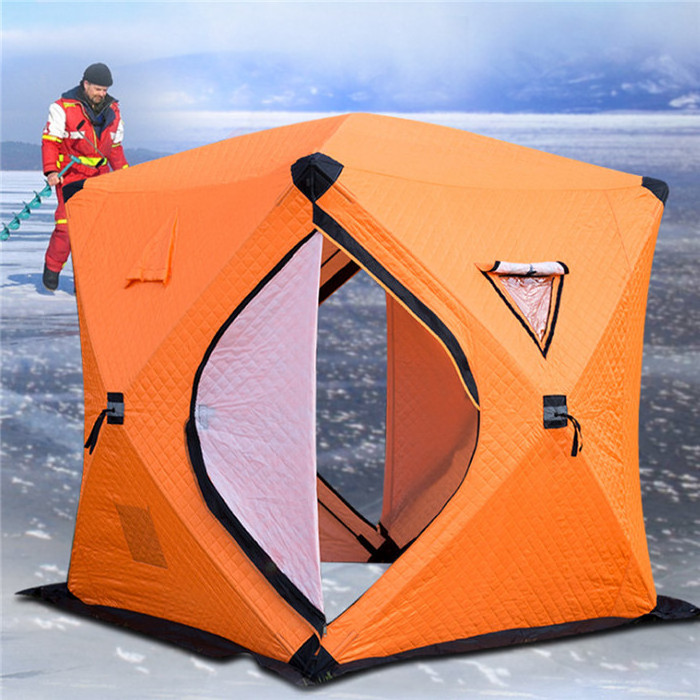 New arrival cube winter fishing tent carp hunting Winter Fishing tent House Thickened Ice fishing Tents Keep