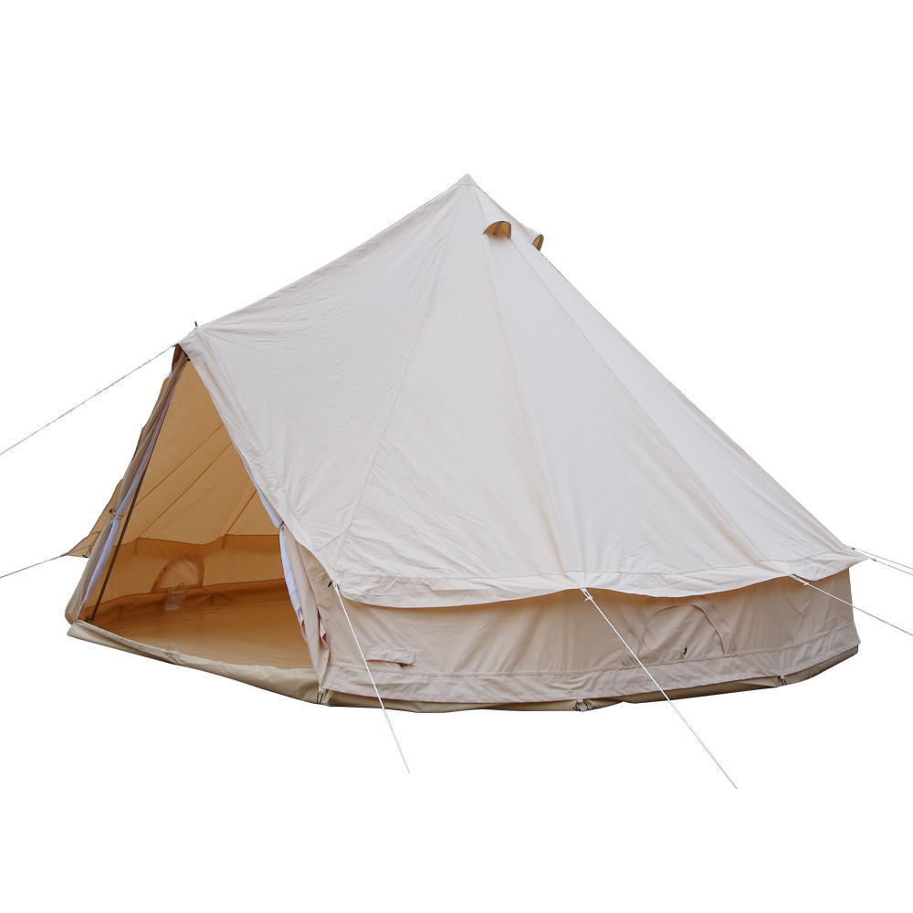 Waterproof Outdoor Camping Cotton Canvas 3m 4m 5m 6m 7m Teepee Yurt Glamping Bell Tent