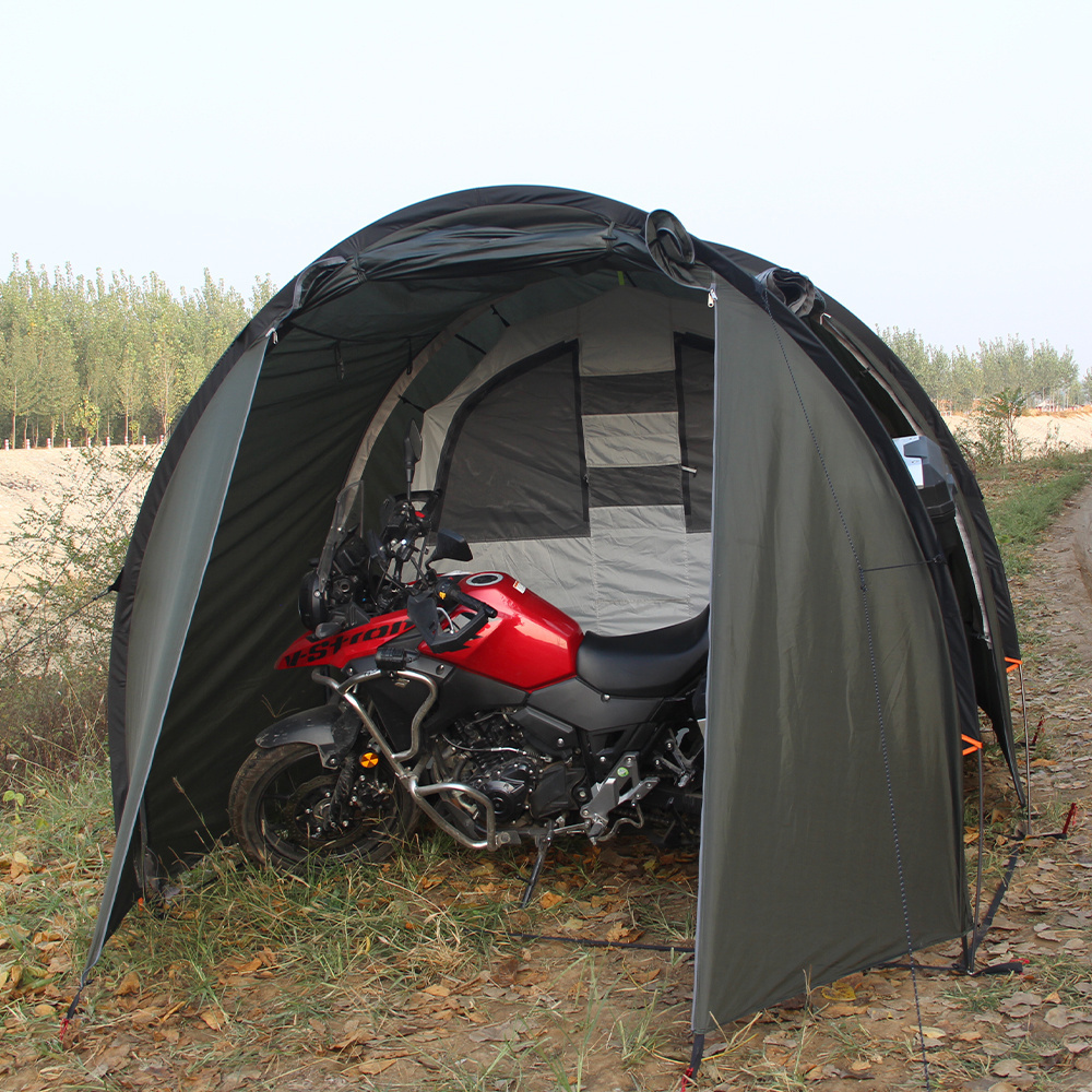 Outdoor inflatable waterproof bike cover shelter trailer camper motorcycle tent