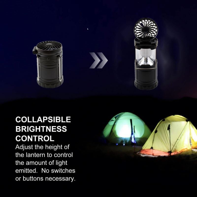 Multifunctional Pop Up Camping Light  With Foldable Fan