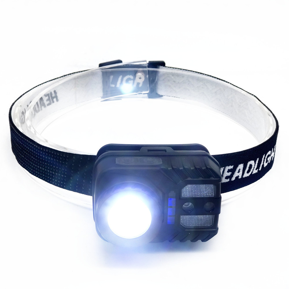 unique multi-function sensor light headlight XPG  headlamp flashlight