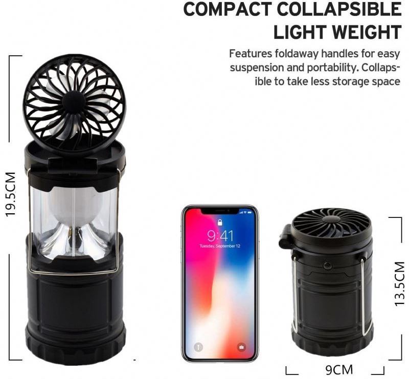 Multifunctional Pop Up Camping Light  With Foldable Fan