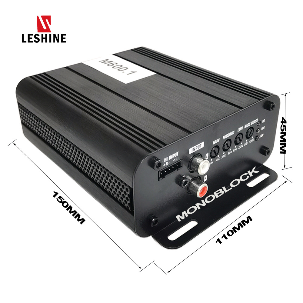 Leshine MS200.4 Mini class D Power Amplifier Professional Built-in Bluetooth Motorcycle Amplifiers Car Amplifier 4 Channel