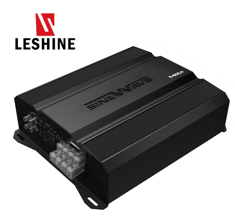 Leshine R 600.4W used power processor brazilian  car amplifiers speaker bass v12 and subwoofer audio dsp 4 channel car amplifier