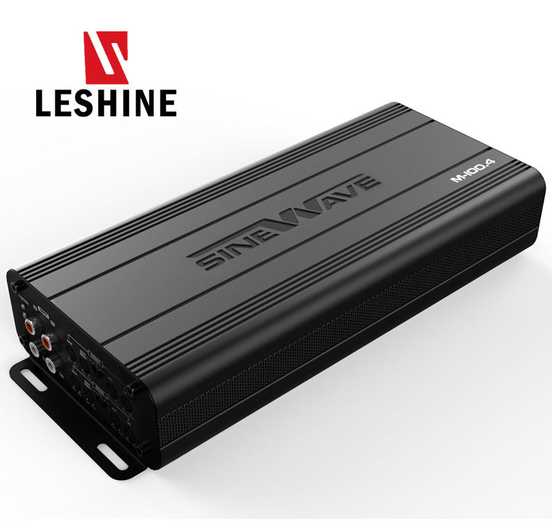 Leshine M100x4 Mini Brazil Class D Auto Stereo Power Full Range Bridge 500W Car Amplifiers 4 channel China Factory