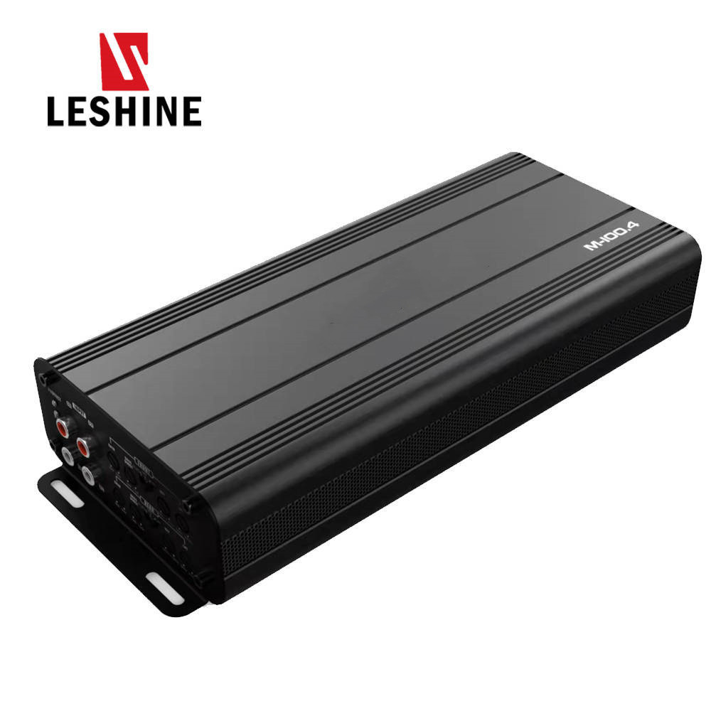 Leshine M100x4 Mini Brazil Class D Auto Stereo Power Full Range Bridge 500W Car Amplifiers 4 channel China Factory