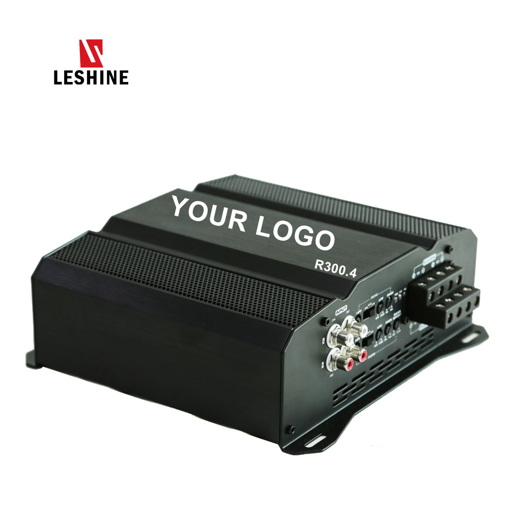 Leshine R300x4 2022 New Design Mini Brazil Class D  car Subwoofer Speakers 4 channel OEM car amplifiers Supplier in China