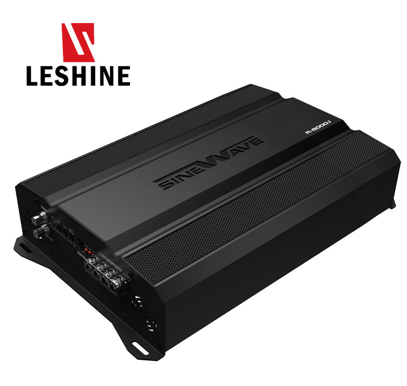 Leshine R 8000.1 Car Sound Voice Music Singal System Amplifier Audio Monoblock Competition Car Amplifiers With Bass Knob