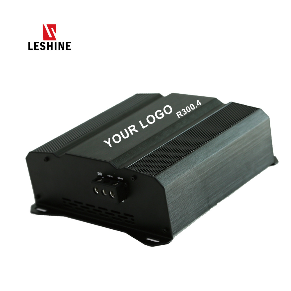 Leshine R300x4 2022 New Design Mini Brazil Class D  car Subwoofer Speakers 4 channel OEM car amplifiers Supplier in China