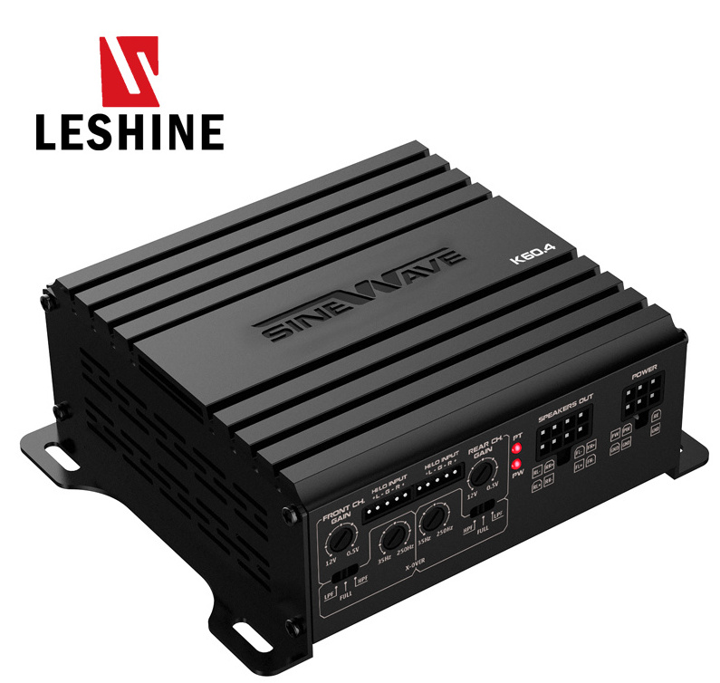 Leshine R K60.4  korean car mini audio microphone xtreme amplifier kicker bass 4 channels digital class d car amplifiers