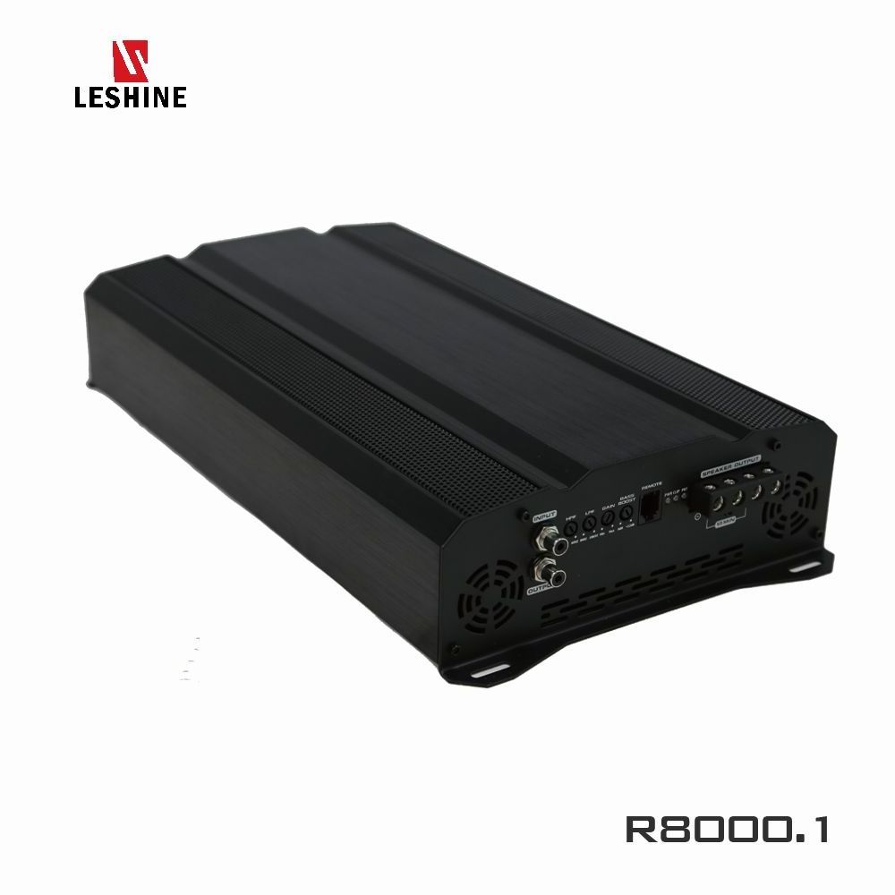 Leshine R 8000.1 Car Sound Voice Music Singal System Amplifier Audio Monoblock Competition Car Amplifiers With Bass Knob