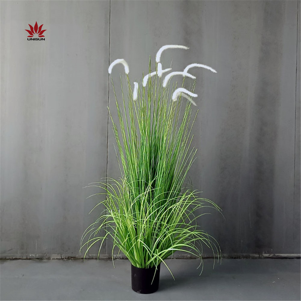 wholesale Small Real Artificial Bonsai Plant Dog's Tail Onion Grass Tree potted