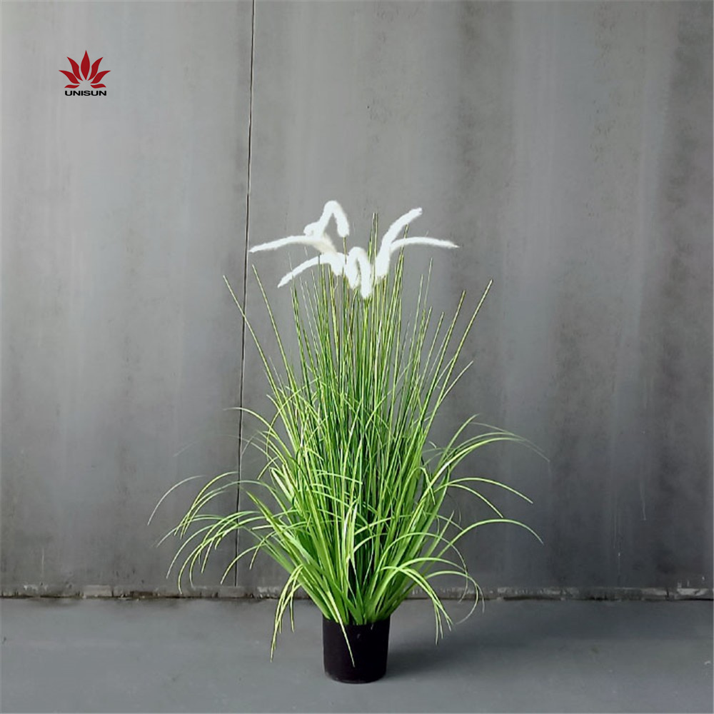 wholesale Small Real Artificial Bonsai Plant Dog's Tail Onion Grass Tree potted