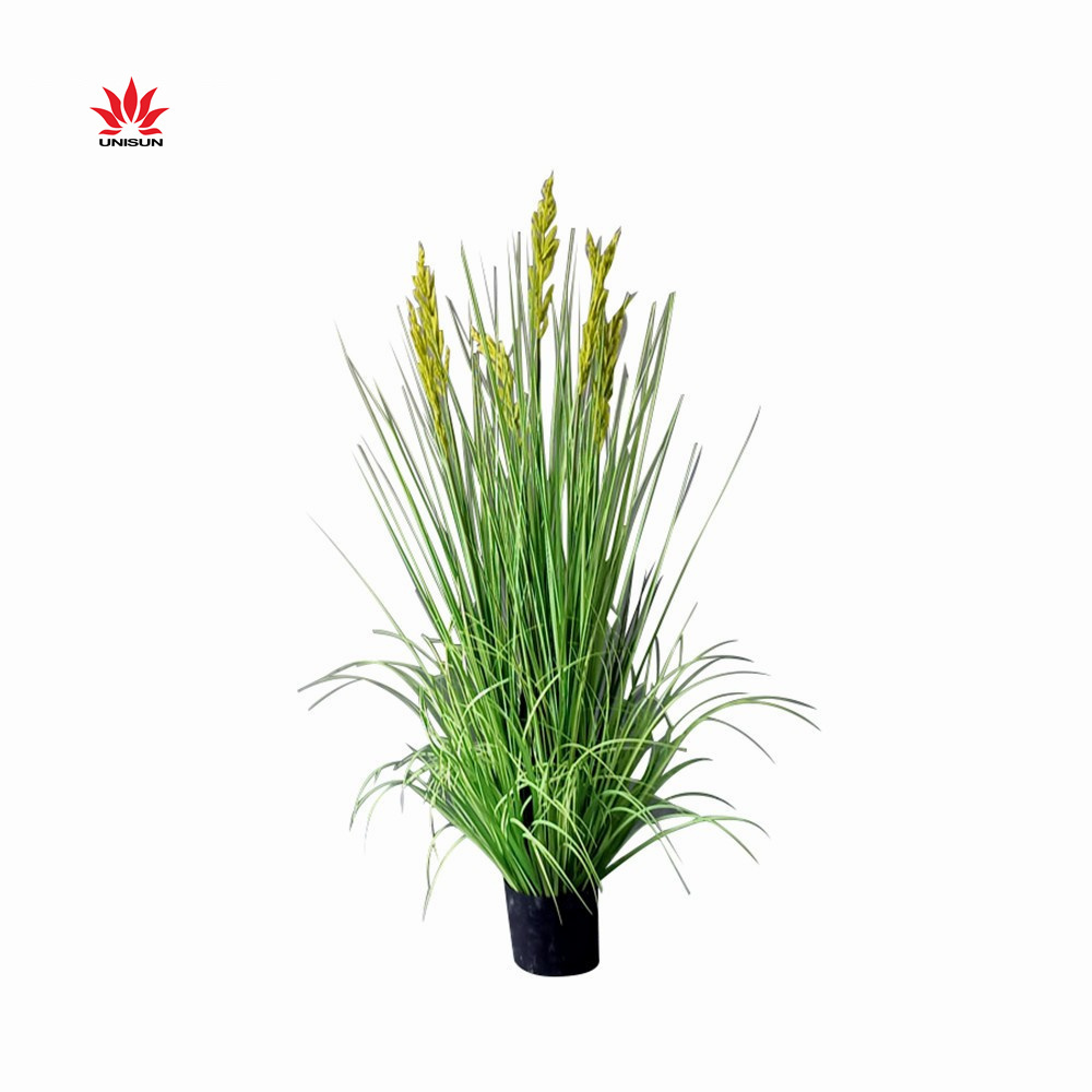 Indoor Artificial Onion Dog Tail Grass foxtail reed grass decoration plant  With Pot