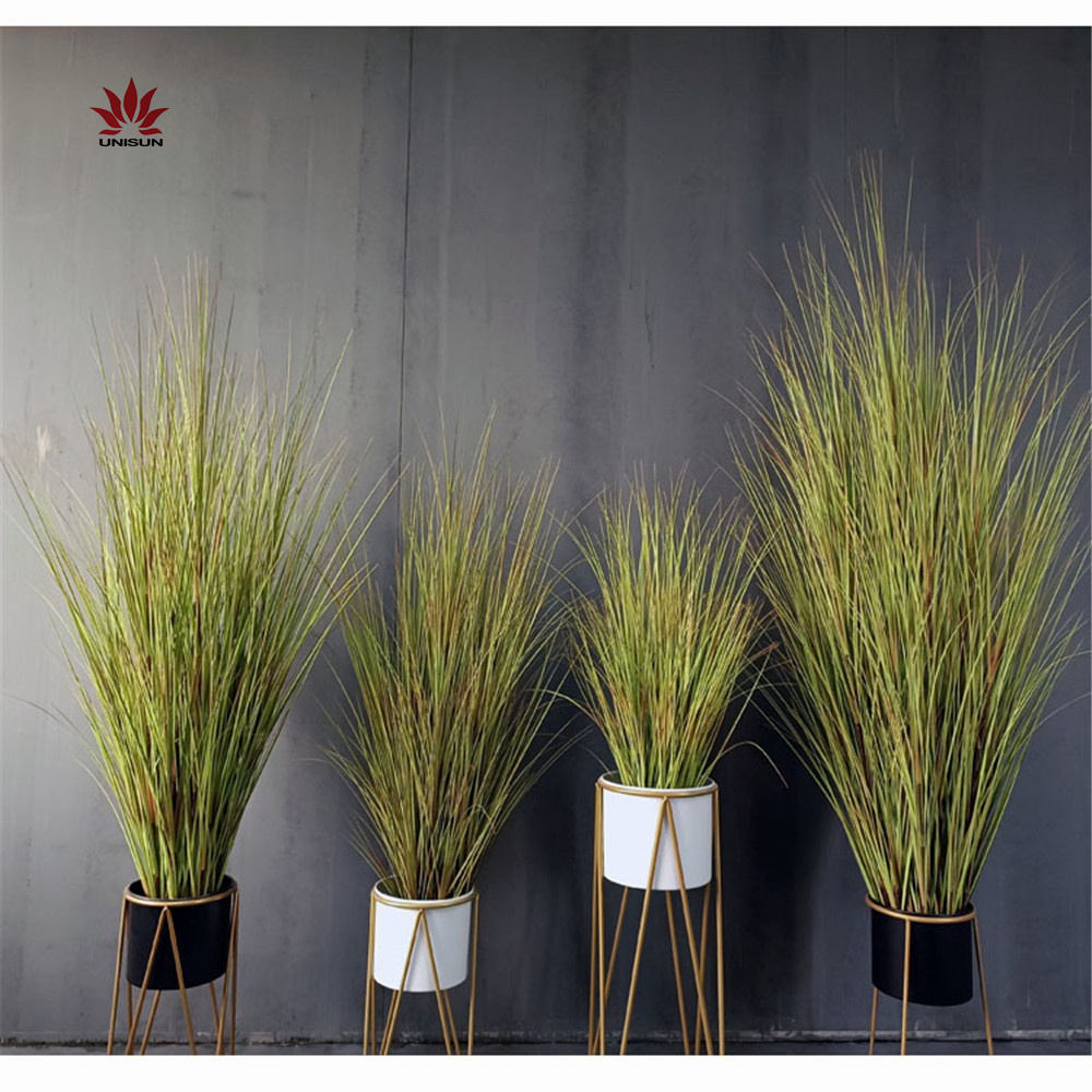 High Quality dried Reed Dandelion Decorative Indoor Artificial Onion Grass With Pot