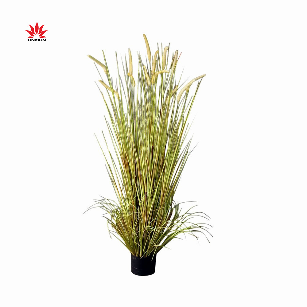 Decoration Handmade Artificial Reed Plant Onion Grass with Pot China Manufacturer