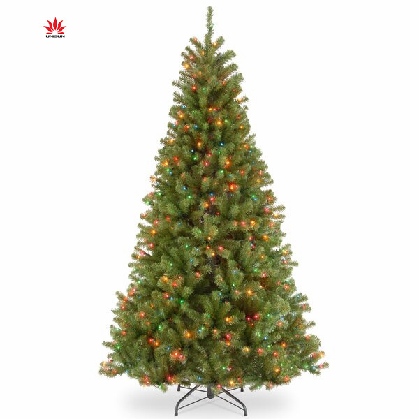 Customized luxury berry pine cone decorated high quality New Year tree flocked hinged structure PE and PVC mixed Christmas tree