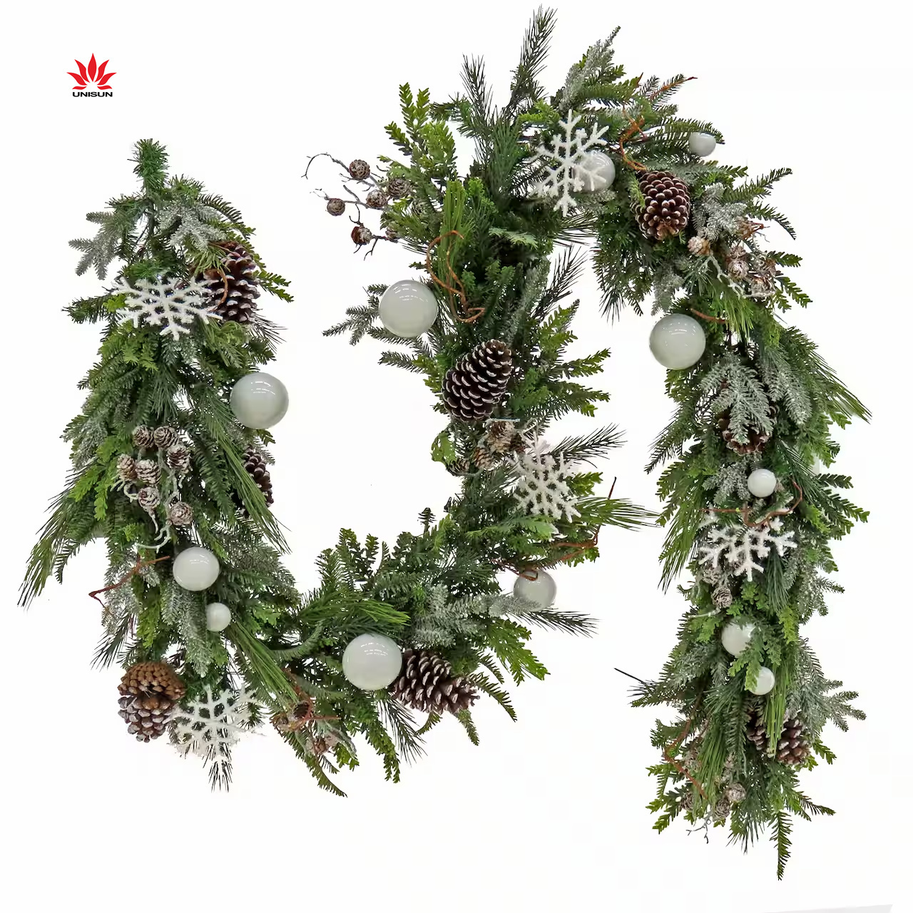 New Design 9ft Pre-Lit Party Christmas Tree Alpine Collection Decorated  Christmas Garland