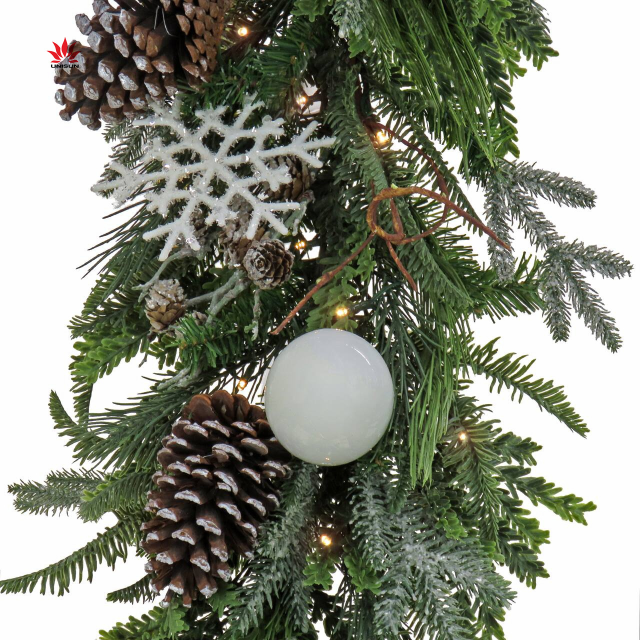 New Design 9ft Pre-Lit Party Christmas Tree Alpine Collection Decorated  Christmas Garland