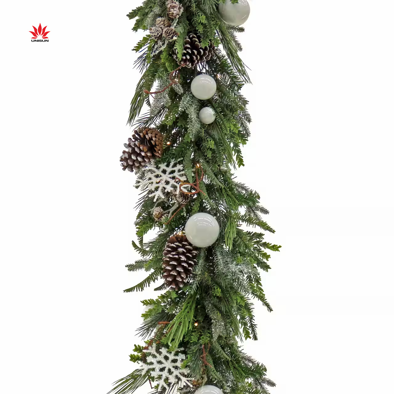 New Design 9ft Pre-Lit Party Christmas Tree Alpine Collection Decorated  Christmas Garland