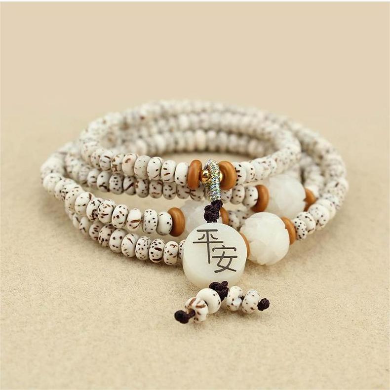 Exquisite Craft Chinese Prayer Mini Star Moon Bodhi 108 Buddha Beads Buddhist Bracelet Natural Bodhi Religious Jewelry Wholesale