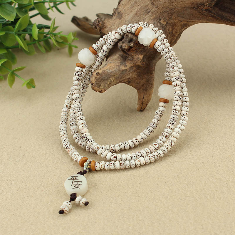 Exquisite Craft Chinese Prayer Mini Star Moon Bodhi 108 Buddha Beads Buddhist Bracelet Natural Bodhi Religious Jewelry Wholesale