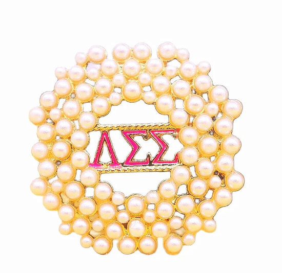 Hot sale Sorority Greek mythology Pin Rhinestone DELTA SIGMA THETA Greek Letters Ladies Fraternity anti-emptied Brooch