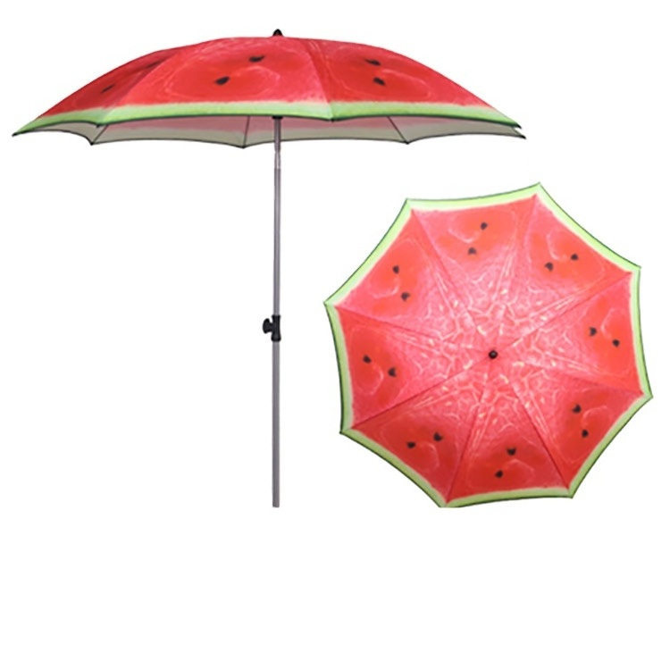 2023 Hot Sale Watermelon heat transfer beach umbrella