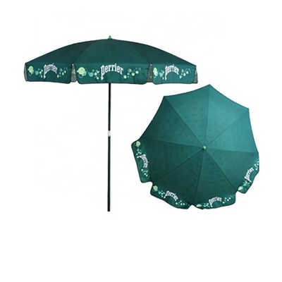 OEM logo printed beach umbrella big size outdoor promotional umbrella with company logo