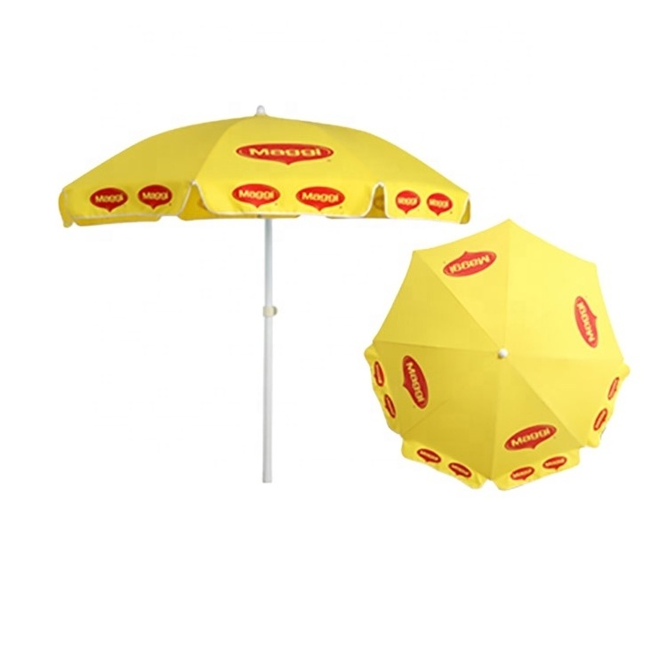 Custom logo printing sun outdoor advertising garden beach umbrella beach outdoor umbrella