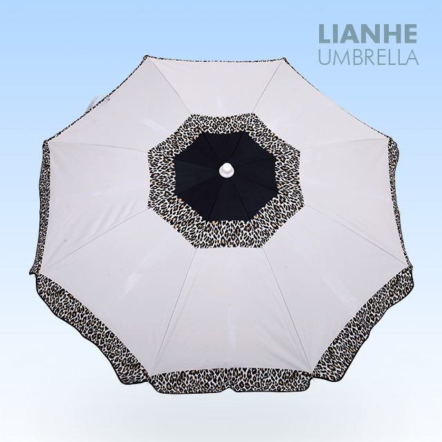 Beach Umbrella for Sand - Best Beach Umbrella Windproof w/Portable Sport Umbrella, Fringe, Denim Beach Umbrella Bag With Anchor