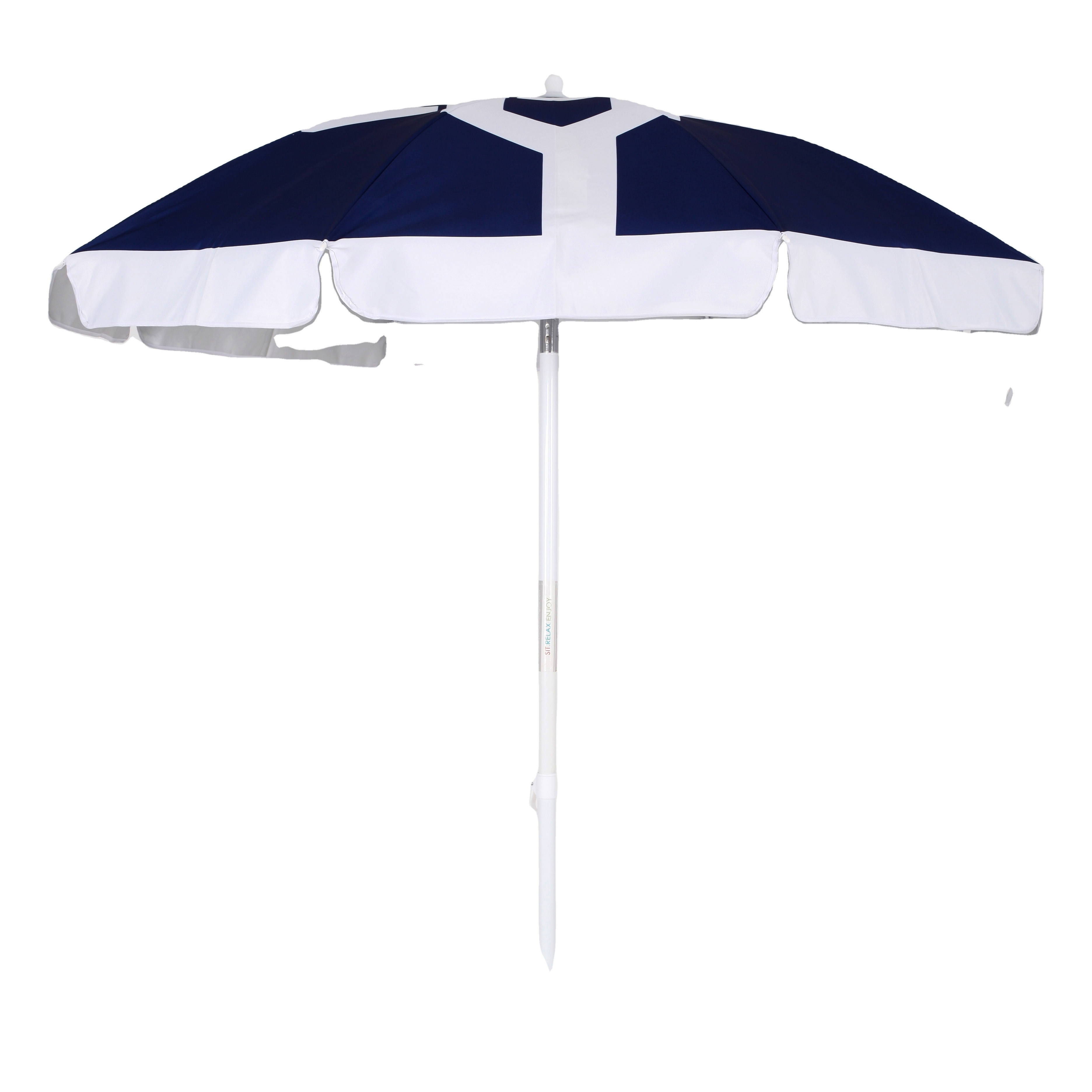 6ft Rainbow Beach Umbrella UV Protection Sunshade with Tilt Sand Anchor Carry Bag Outdoor Camping Chair Parasol