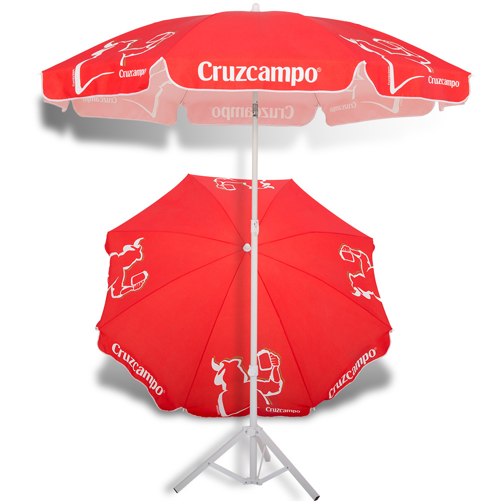 Beach Umbrella Sunshade with Tilt Sand Anchor Carry Bag UV Protection Outdoor Patio Camping Parasol