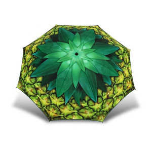 OEM Printed Wholesale Plant Design Parasol Umbrella Water-proof Potable Beach Umbrella With Tilt