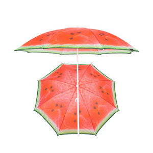 Fruit Umbrella Watermelon Umbrella 170T polyester with UV coating Beach Parasol